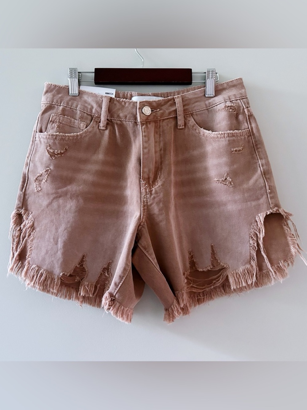 NEW Vervet by Flying Monkey Rebecca Fringe Cut Off Distressed Shorts Small 28